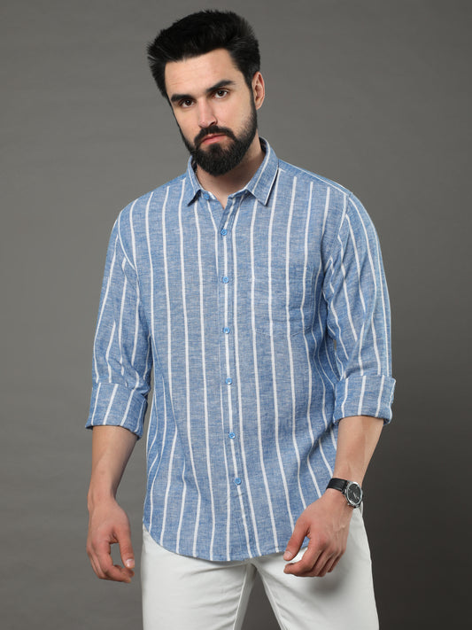 Long Sleeves Linen Blend Shirt