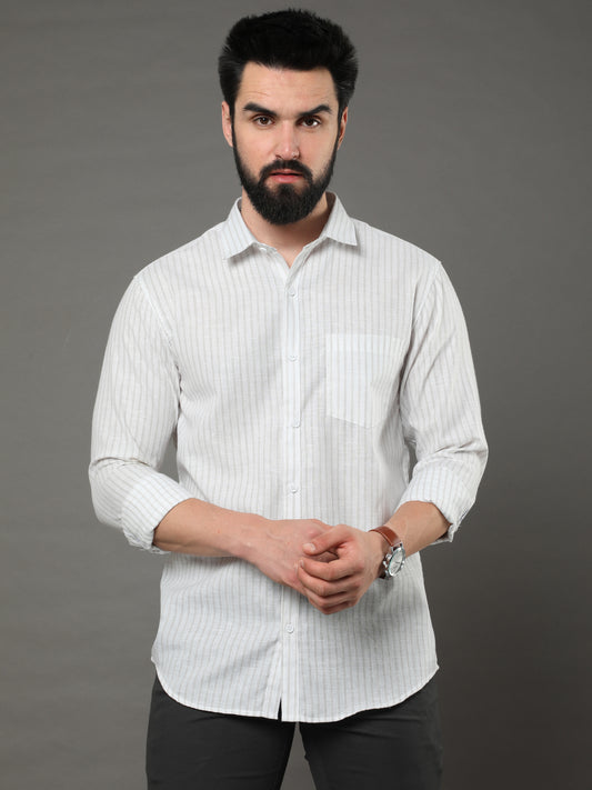 Long Sleeves Linen Blend Shirt