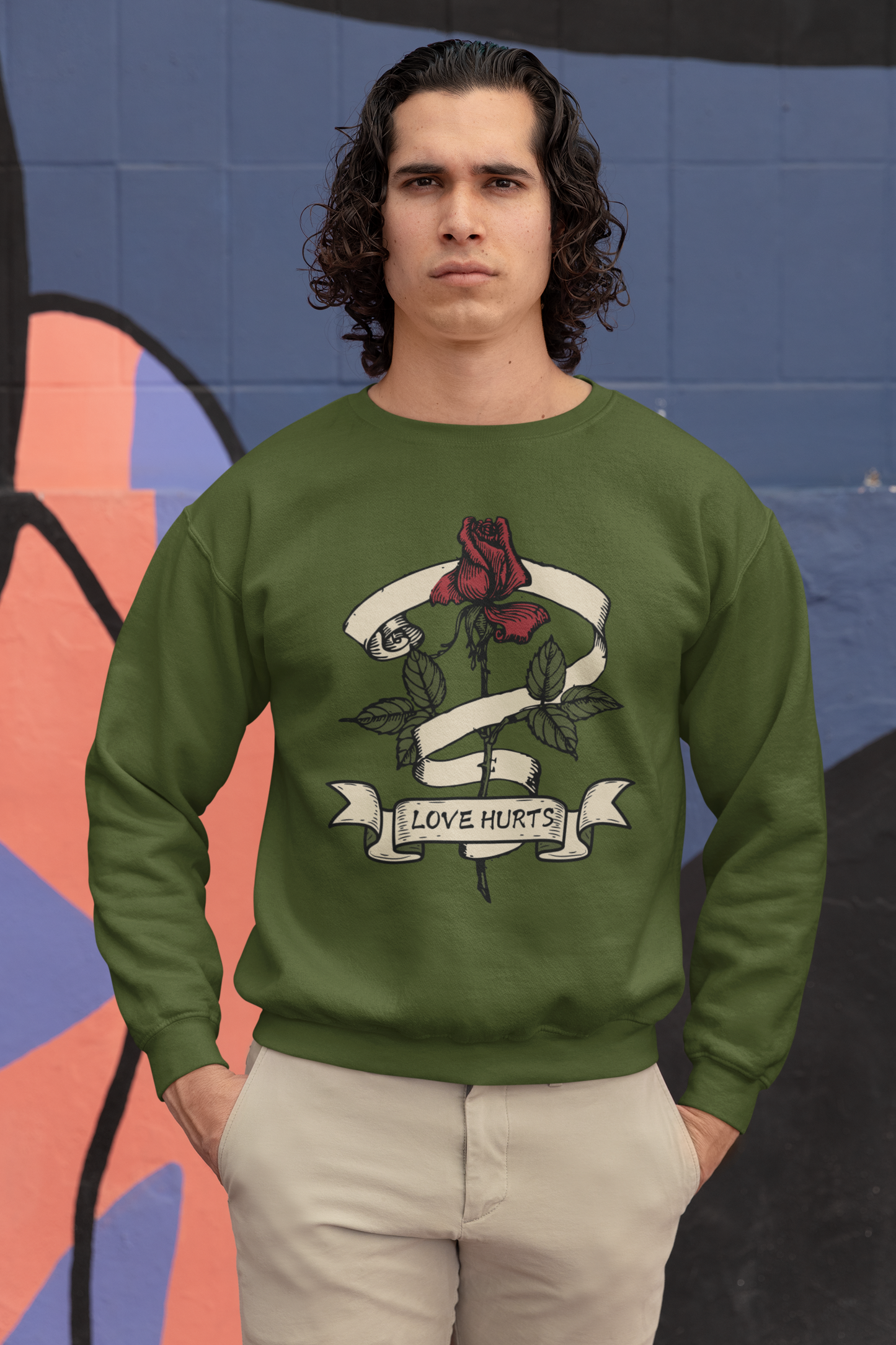 Love Hurts Printed Snow Soft Unisex Sweatshirt